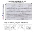 thumbnail image 2 of Arthome White Gray Wood Paper,17x240 inch Brown Self Adhesive Wallpaper Waterproof Gloss PVC Vinyl, Oil Proof, Black/Walnut Wood Vinyl Paper for Furniture Cover Surface,Countertop,Kitchen,Shelf Liner, 2 of 7