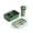 Green, variant on Nkmbld Bento Box Adult, Large Capacity Lunch Box with Three-Compartment, Leakproof Lunch Food Containers with Fork Spoon, Microwave Safe, Orange