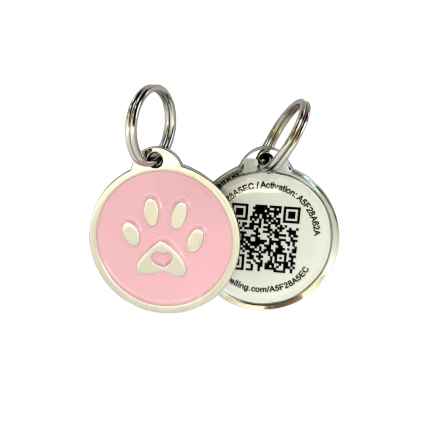 Dogs Collars, Harnesses & Leashes PetDwelling Black Paw QR Code/NFC Pet