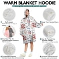 thumbnail image 5 of Vintage Baseball Elements Pattern Wearable Oversized Blanket,Wearable Blanket Hoodie for Adults,Cozy Hooded Blankets with Super Pockets,Super Warm Fuzzy Pullover for Women & Men, 5 of 6