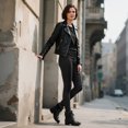 thumbnail image 6 of Womens Combat Boots Lace-up Ankle Boots Warm Booties All Black US 8, 6 of 7