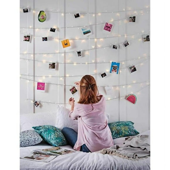 Photo Clip String Lights for Bedroom Wall Decor to Hang Card & Pictures