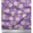 thumbnail image 1 of Soimoi Poly Crepe Fabric Dot,Bird & Fish Kids Print Fabric by The Yard 42 Inch Wide, 1 of 3