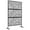 Black, variant on Outsunny Metal Privacy Screen W/ Expansion Screws Outdoor Divider, Leaf