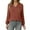 Brown, variant on Trendy Tops for Women 2025 Women's Solid Sweatshirt Women's European And Autumn Casual Pullover V Neck Striped Loose Long Sleeved T Shirt Top Sweater