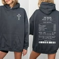 thumbnail image 3 of Jesus Paid It All Hoodie – Christian Apparel Pullover, Faith Graphic Hoodie, Jesus Loves Me Unisex Top, Soft Cotton Streetwear, 3 of 6