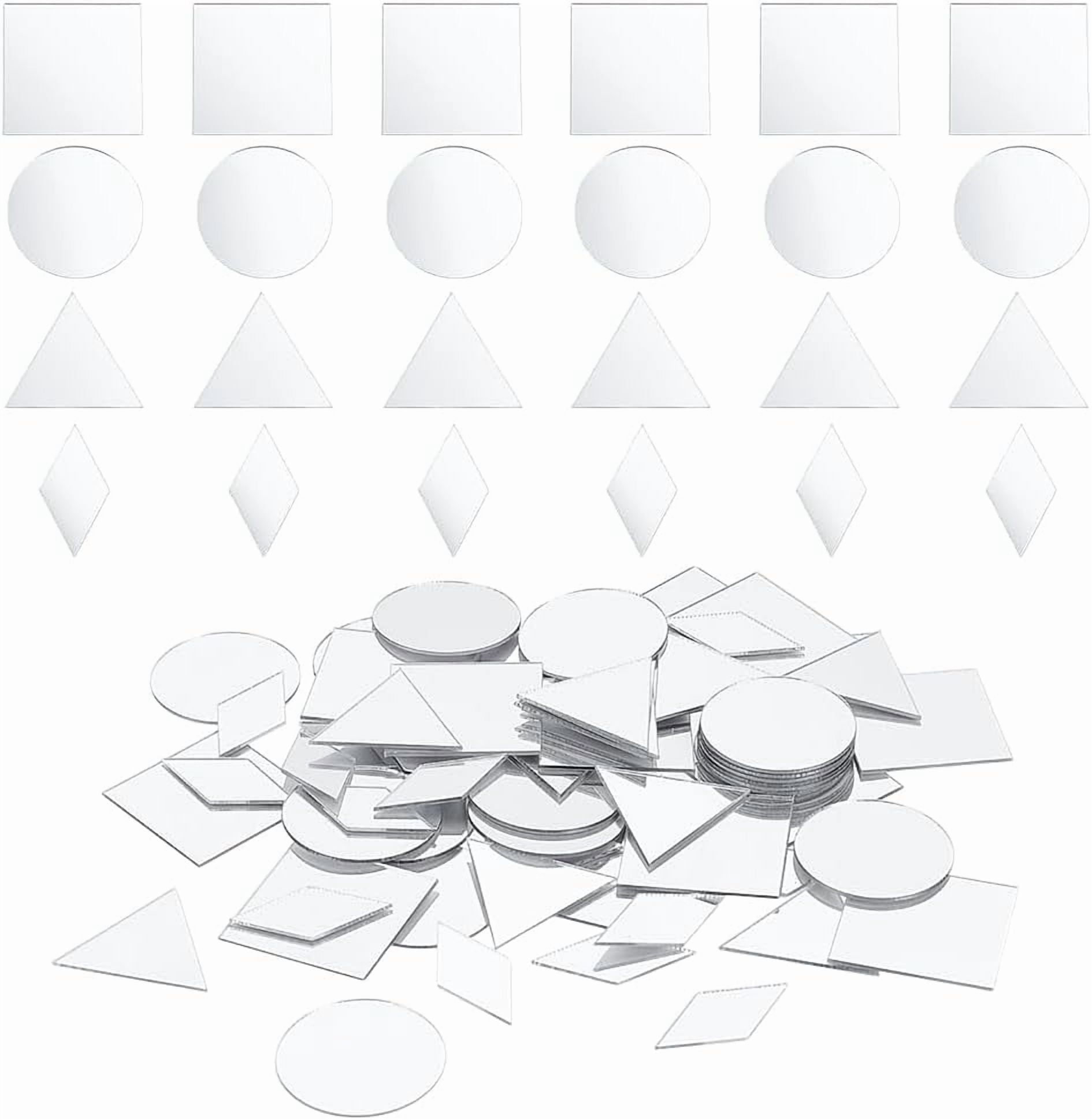Art Cove 3x3 Inch Square Glass Craft Mirrors - 10 Pack For Mosaic & DIY Projects