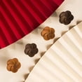 thumbnail image 3 of Gamvdout Cabinet Knobs 2Pcs Plum Blossom Shaped Log Single Hole Drawer Handle Wooden Cabinet Wardrobe Door Children'S Room Solid Wood Handle Beech Copper Foot, 3 of 6