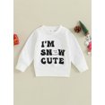 thumbnail image 2 of Arvbitana 0M 6M 12M 18M 24M 2T 3T Toddler Baby Boys Girls Christmas Sweatshirt Long Sleeve Crew Neck Leeter Print Pullover Tops Infant Fall Winter Casual Clothes, 2 of 9