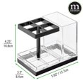 thumbnail image 6 of mDesign Plastic Toothbrush, Toothpaste Storage Organizer Holder - Clear/Black, 6 of 6
