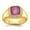 Yellow, variant on 14K White Gold Men's Sapphire Doublet Stone and 1/5 carat Diamond Ring Size 10