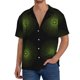 thumbnail image 1 of Balery Mandala With Marijuana Leaf Camisa Casual de Manga Corta con Botones para Hombre, Texturizada, Estilo Cubano, para Playa, Verano-X-Large, 1 of 5