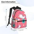 thumbnail image 4 of Picia Yoga Unicorn Large Capacity Backpack Classic Style Backpack Casual Backpack Water-Resistant School Work Travel Outdoor Backpack, 4 of 8