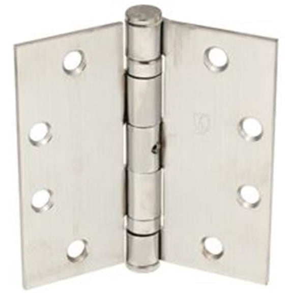 Hager 1279 4.5X4.5 26D 4.5 in. Full Mort Ball Bearing Temp Hinge, Dull Chrome - Pack of 3