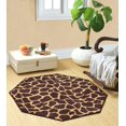 thumbnail image 3 of Furnish My Place Giraffe Tall Order Area Rug, Animal Print Area Rug, Pet-Friendly Rug, Baby Nursery Mat, Indoor Area Rug, Perfect for Living Room, Playroom, 3' Octagon - Set of 5, 3 of 5