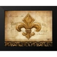 thumbnail image 2 of Mollie B. 24x19 Black Modern Framed Museum Art Print Titled - Fleur-de-lis, 2 of 5