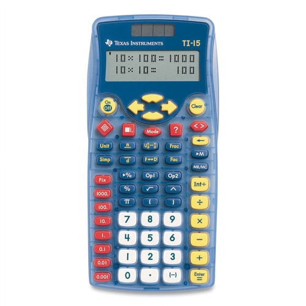TI-15 Explorer Elementary Calculator, 11-Digit LCD | Bundle of 2 Each