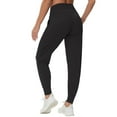 thumbnail image 7 of CFLVAEK Yoga Pants for Women with Pockets Breathcble High Waisted Tummy Control Joggers Pant Lightweight Tummy Control Workout Tapered Pants Black M, 7 of 7