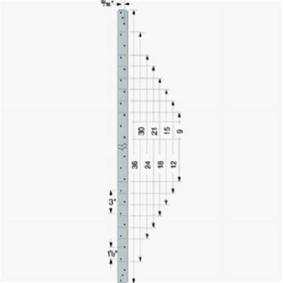 Strap Tie Connector, 20 Gauge Steel, 9 In. - LSTA9