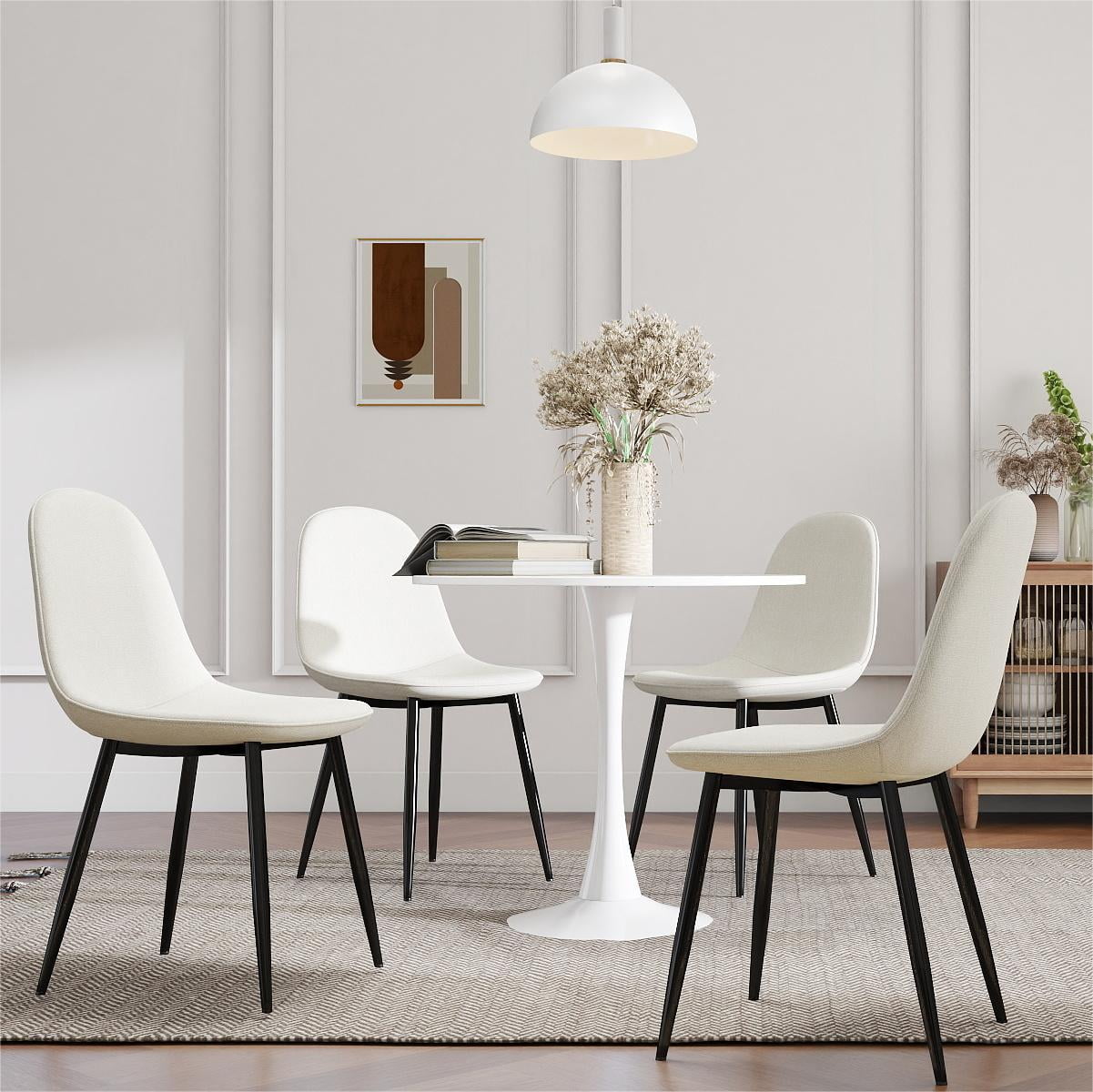 Ensemble de salle à manger gain de place Homy Casa pour 4 personnes, cuisine d'appartement, noir