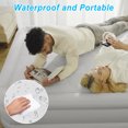 thumbnail image 2 of Air Mattress Queen with Built in Pump,Blow Up Mattress with Fiber-Tech, Inflatable Camping Bed, 3-Min Self Inflating with Carrying Bag (18”White Grey), 2 of 8