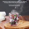 thumbnail image 4 of Double Glass Flower Tea Cup, Insulated Glass Coffee Cups with Handles,Clear Dried Flower Tea Mug for Hot Beverages, 4 of 9