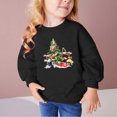 thumbnail image 2 of TFEOQRY Children Girls and Boys Christmas Sweatshirts Christmas Tree Printing Long Sleeve Hoodless Sweatshirt Black, 2 of 4
