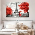 thumbnail image 2 of Elephant Stock Paris Couple Pop Wall Art - Horizontal Canvas Wall Art - Living Room Wall Decor - Places Canvas - Red And Black Decor - 51" x 34", 2 of 8