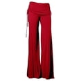 thumbnail image 3 of Manxivoo Women's Pants Womens Casual Loose Low Waisted Wide Leg Pants Drawstring Elastic Waist Straight Leg Trousers Womens Sweatpants Red XL, 3 of 4