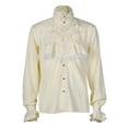 thumbnail image 4 of Hommes Automne Hiver Revers à Poitrine Pleine Impression Plage Chemise à Manches Longues, 4 of 6