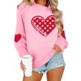 thumbnail image 4 of Women'S Valentines Sweatshirts Love Heart Graphic Long Sleeve Shirts Casual Crew Neck Pullovers Plus Size Tops, 4 of 9