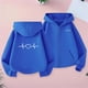 thumbnail image 1 of Sudadera deportiva informal con capucha y manga larga con estampado degradado para niños y niñas, de poliéster, 1 of 8