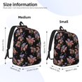 thumbnail image 2 of Honeii Bouquet Print Canvas Backpack for School & Outdoor,Laptop Excursion Backpack,Notebook School Bookbag For Men Women,for Work, Travel, and Everyday Use-Medium, 2 of 5