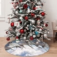 thumbnail image 5 of Sikiie Horses Running Through The Water 30-48 inches {designName} Print Christmas Tree Skirt Snowman Xmas Tree Skirt with Edge Christmas Decorations for Holiday Party36", 5 of 7