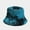 Cyan-blue, variant on Fashion Graffiti Style Panama Summer Harajuku Bucket Hat Colorful Tie Dye Fisherman Hat Reversible Bob Bucket Cap for Men Women