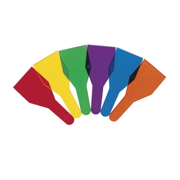 American Scientific Transparent Color Paddle Set, 6 in, Assorted Color, Set of 18