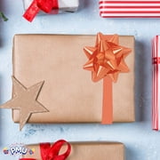 PMU Decorative Star Gift Bows 3-3/4 Inch Medium Orange (12/Pkg) Pkg/1
