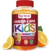 Feel Great Vitamin Co. Complete DHA Gummies for Kids | with Omega 3 6 9 + DHA, Vitamin C | Supports Healthy Brain Function, Vision & Heart Health | Gluten Free, Vegetarian | 60 Gummies