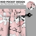 thumbnail image 5 of Kitchen Curtains 36 Inch Short - 3 Panel Set, Cute Cow Print Farmhouse Curtains, Rod Pocket, 100% Polyester for Rustic Farm, Kitchen, Cafe, Living Room, Easy Wash, 5 of 6