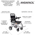 thumbnail image 4 of Andafacil® EasyGo Silla de Ruedas Eléctrica Portátil para Viaje Ligera, 4 of 9