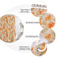 thumbnail image 3 of Tropical Plants Bathroom Shower Curtains with 12 Hooks Polyester Waterproof Shower Curtain for Stalls and Bathtubs Vintage Country Summer Orange Floral Leaf Decorative Bathroom Curtain 72x84 Inches, 3 of 9
