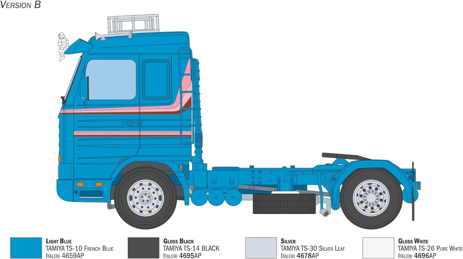 Italeri 3950 1:24 Scania 143M 500 Streamline 4x2 Model Building Kit, Standing Model Building, C