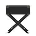 thumbnail image 5 of Weston Home Modern End Table with X-Base Legs and Drawer, Black, 5 of 6