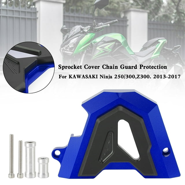 Front Sprocket Cover Chain Guard For KAWASAKI Ninja 250 300 Z300 2013-2017 Blue