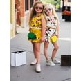 thumbnail image 2 of Coduop Toddler Baby Girls Sleeveless Floral Jumpsuit Sleeveless Lace-up Ruffles Bodysuit Romper, 2 of 7