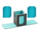 thumbnail image 4 of Caja organizadora de barajas de cartas duradera con 2 divisores, contenedor protector transparente azul, 4 of 9