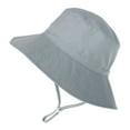 thumbnail image 6 of Otqutp Toddler Girl Bucket Cap Bucket Hat Solid Cap Boys Hat Baby Sun Hat Kids Beach Hats Wide Brim Outdoor Play For 0 to 12Years, 6 of 6