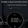 thumbnail image 3 of Timers Alarm Clock Rotation Portable Digital Magnetic  Cooking Electronic Mechanical Touch Remind Kitchen Screen Blue, 3 of 9