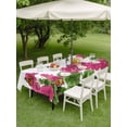 thumbnail image 5 of 54x80 Inch Outdoor Tablecloth with Umbrella Hole Zipper Rectangle Pink Spring Floral Rectangular Tablecloths Outside Waterproof Butterfly Farmhouse Patio Table Cloth Cover for Picnic Party, 5 of 8