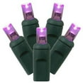 thumbnail image 1 of Vickerman X4G6106 Vickerman 100 Purple Wide Angle LED Light on Green Wire 34' Christmas Light Strand, 1 of 1